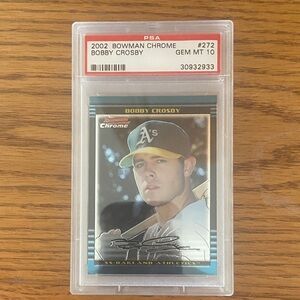 2002 Bowman Chrome Bobby Crosby Card PSA 10